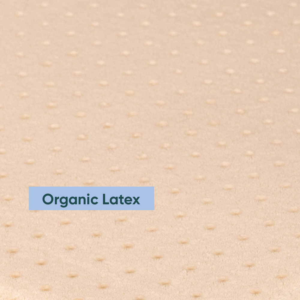Organic Latex comfortlaag close-up met perforaties - Revor