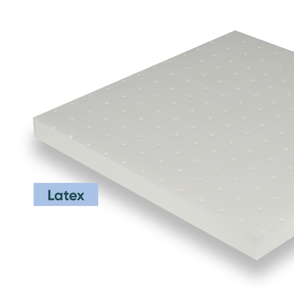 Latex comfortlaag close-up met perforaties - Revor